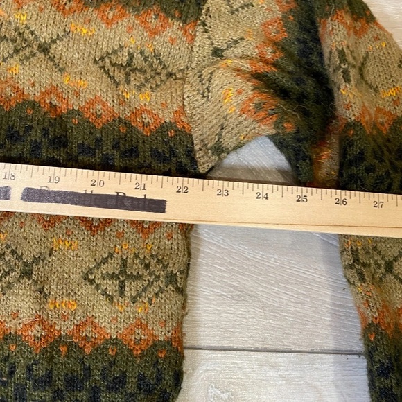 Vintage Alpaca Wool Jumper Chunky Knit Grandad Large - Picture 8 of 8